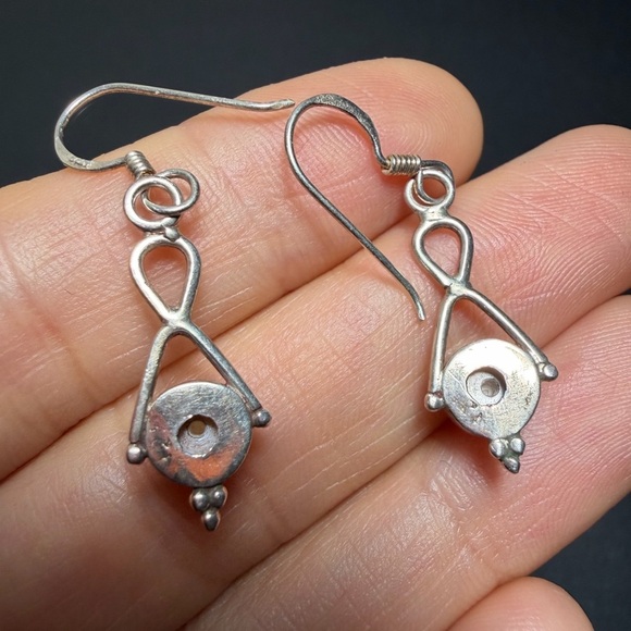 Bohemian 925 Sterling Silver Mother of Pearl Dangle - Picture 3 of 13